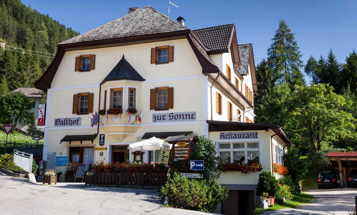 Fahrradfahrer Gasthof zur Sonne in Unsere liebe Frau im Walde - St. Felix